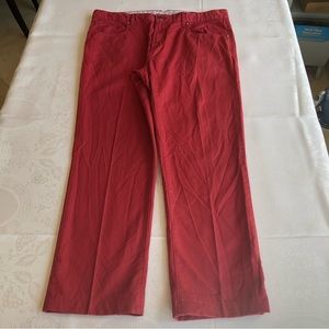 Saks Fifth Avenue Red Pants Men’s Size 36 Classic Dress Trousers Straight-Leg